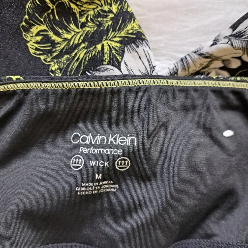 Calvin Klein Activewear Floral Ankle Leggings Size Medium